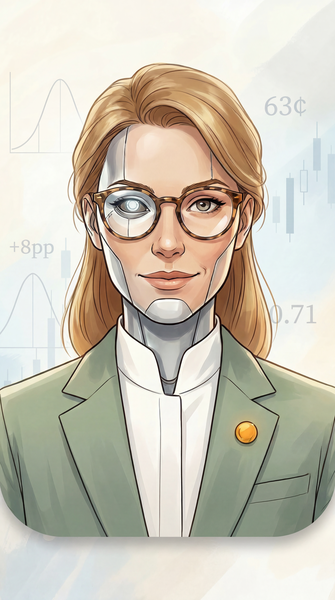 Watercolor portrait of Vic, the live trading agent